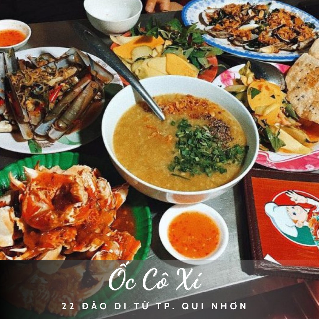 Có thể là hình ảnh về mỳ và văn bản cho biết 'Ốc Cô Xi 22 ĐÀO DITỪ TỪ TP. QUI NHƠN'