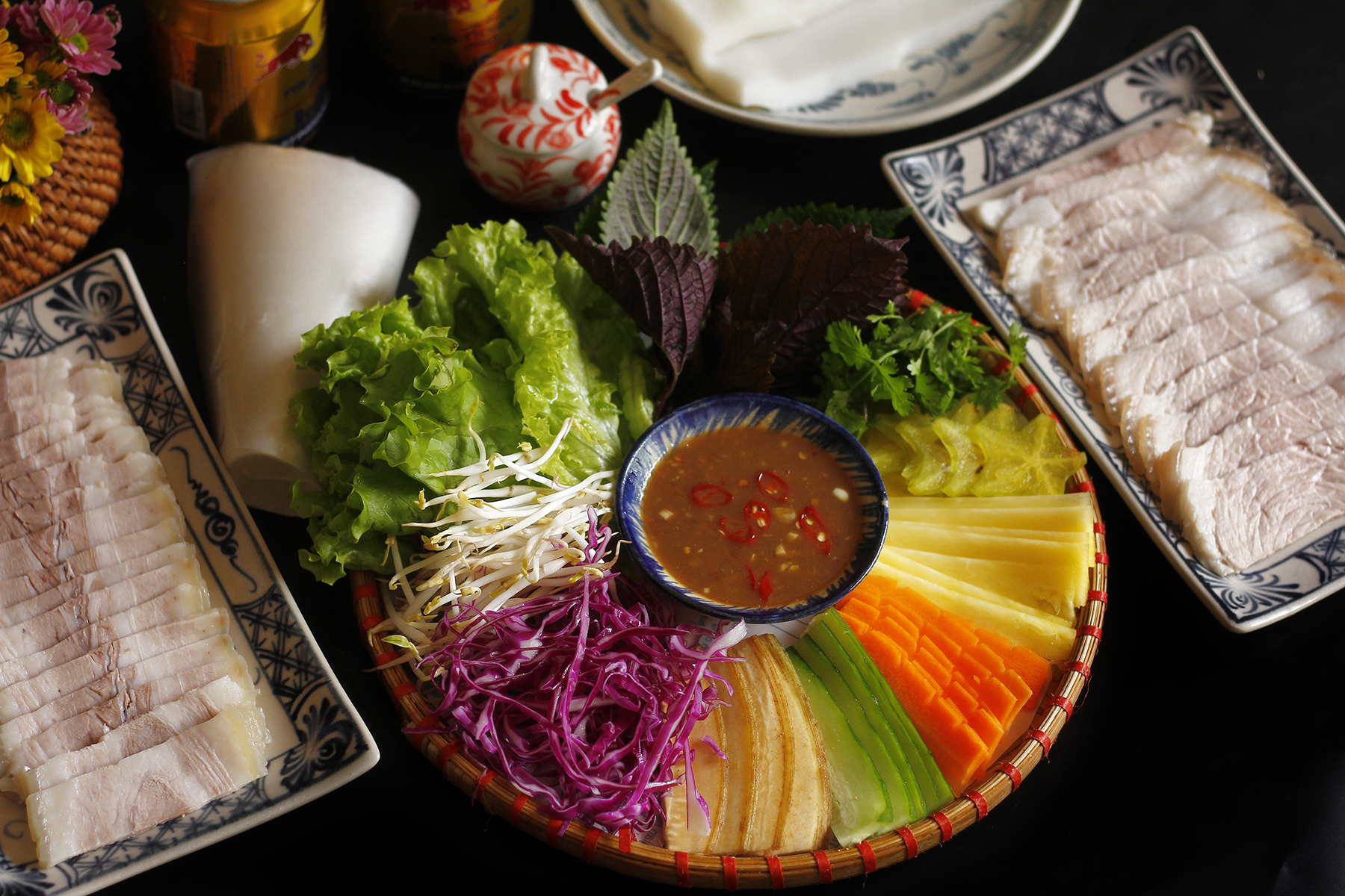 Bánh tráng cuốn thịt heo Đà Nẵng