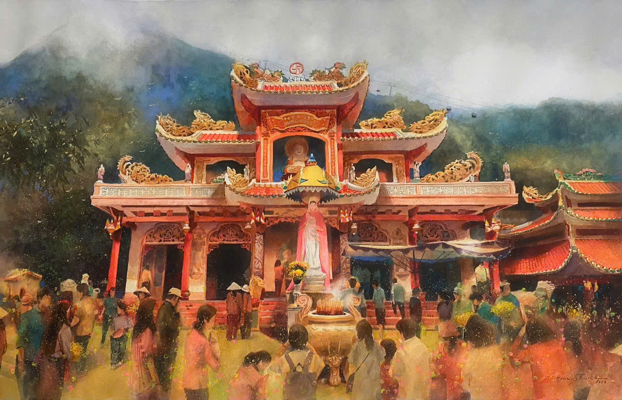 Họa sĩ Hoàng Phong: Khám Phá Sự Tĩnh Lặng Tại Núi Bà Đen - Ảnh 5.