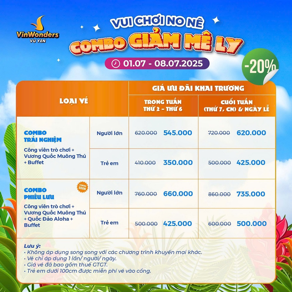 combo gia ve vinwonders vu yen